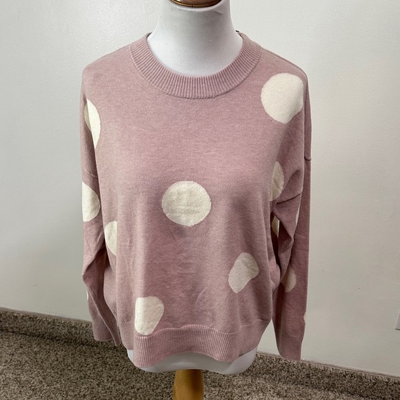 🌴 NWT Tahari Polka Dot Sweater - Picture 1 of 5